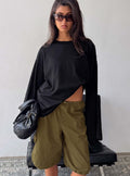 Settle Down Long Sleeve Top Black