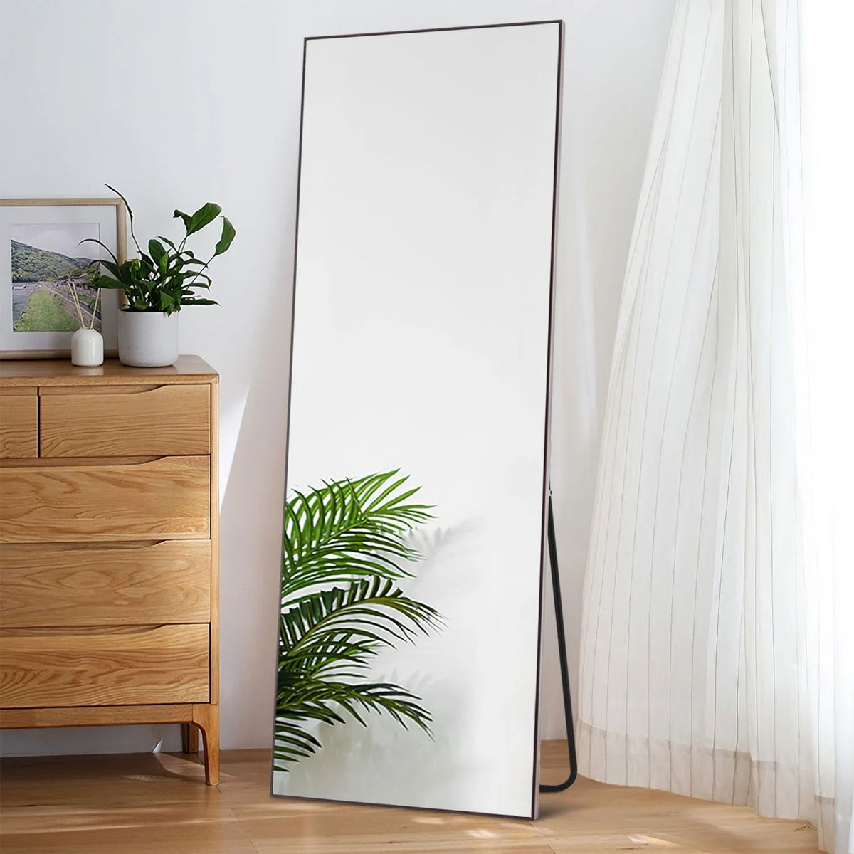 Full Length Wall Mounted Dressing Mirror, 65 in H x 22 in W