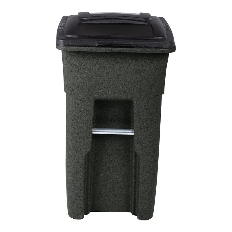 Toter 32 Gallon Green Trash Can With Quiet Wheels And Attached Lid - ANA32-55410