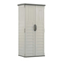 Suncast Resin Vertical Storage Shed, 22 Cubic Feet, Light Taupe, 2' 1.5in x 2' 8.5in x 6' - BMS1250