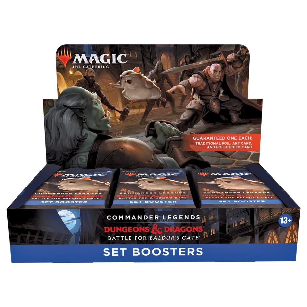 Magic: The Gathering Commander Legends: Battle For Baldur's Gate Set Booster Box, 18 Packs - D10050000