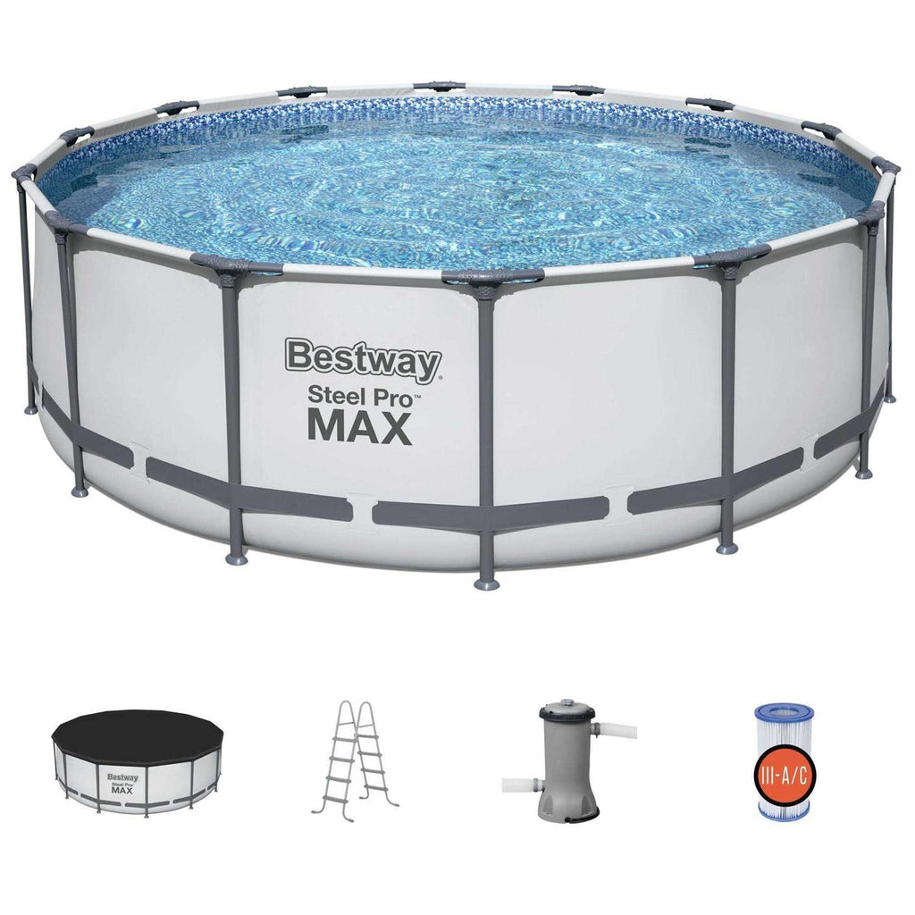 Bestway Steel Pro MAX Above Ground Round Swimming Pool Set
