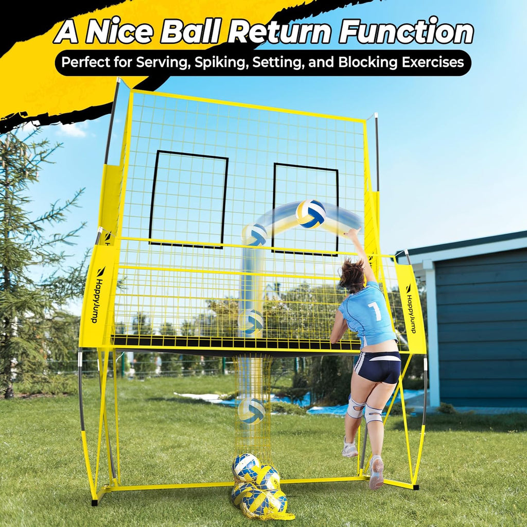 Adjustable Volleyball Training Net System 8x11 Feet With Volleyball