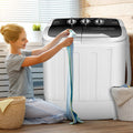 Portable Twin Tub Washer and Dryer Machine - 8 lbs Washing Capacity / 5 lbs Spinning Capacity