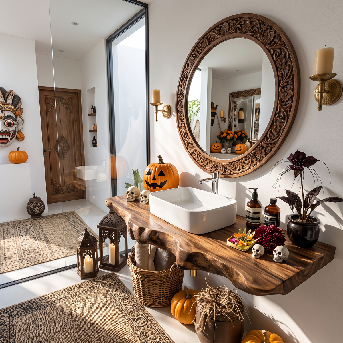 Live Edge Bathroom Sink Shelf, Wall Mounted Solid Wood Vanity Top
