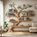 Driftwood Branch Shelf, Wall Mounted Floating Tree Bookshelf