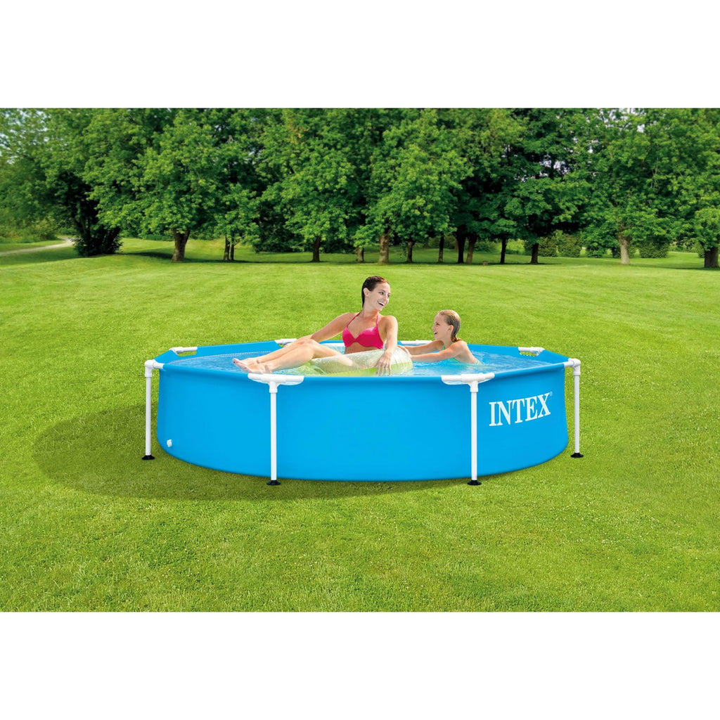Intex Round Metal Frame Swimming Pool 8 ft x 20 in Blue - 28205EH