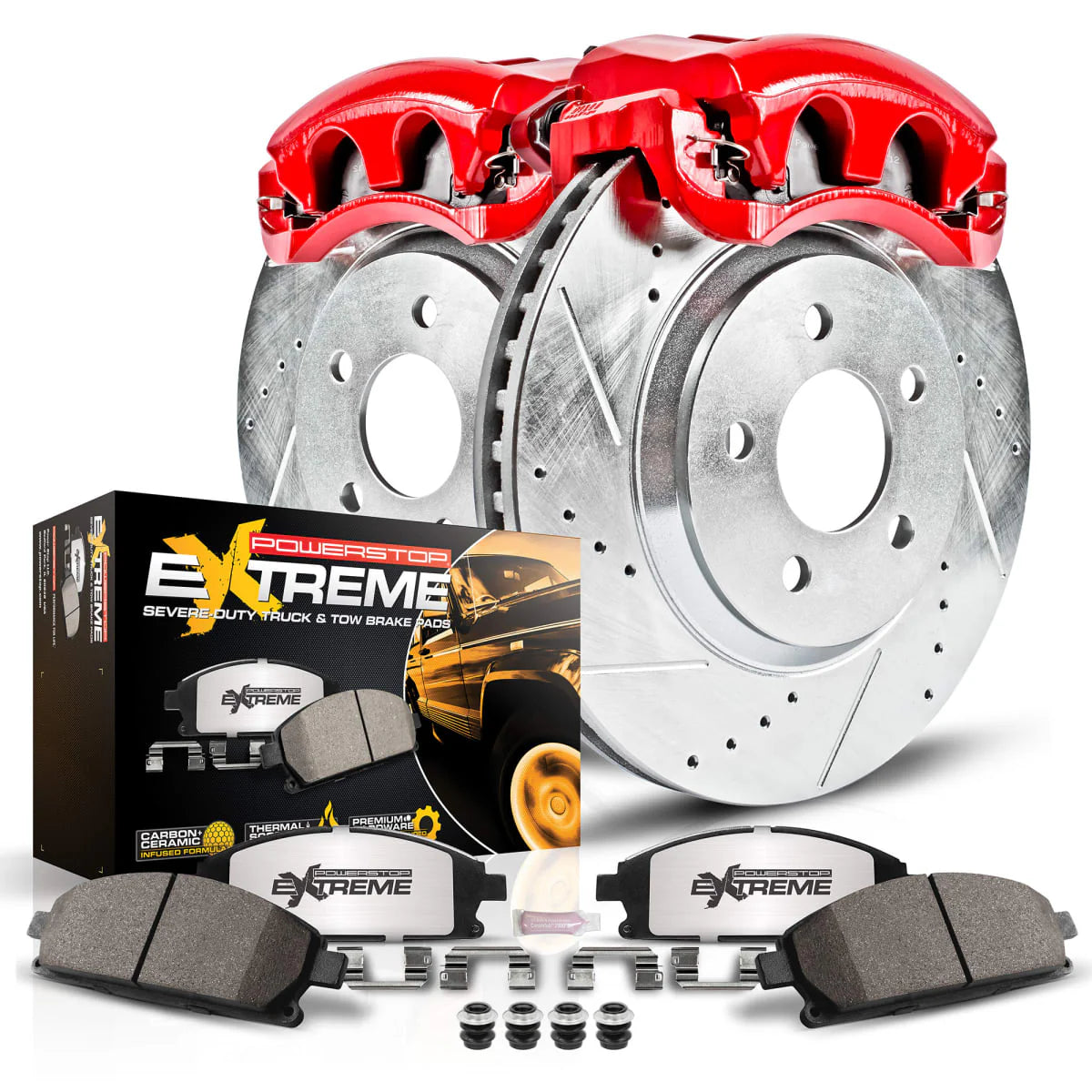 Powerstop Z36 Extreme Truck And Tow Front Brake Disc And Caliper Kit - Z36