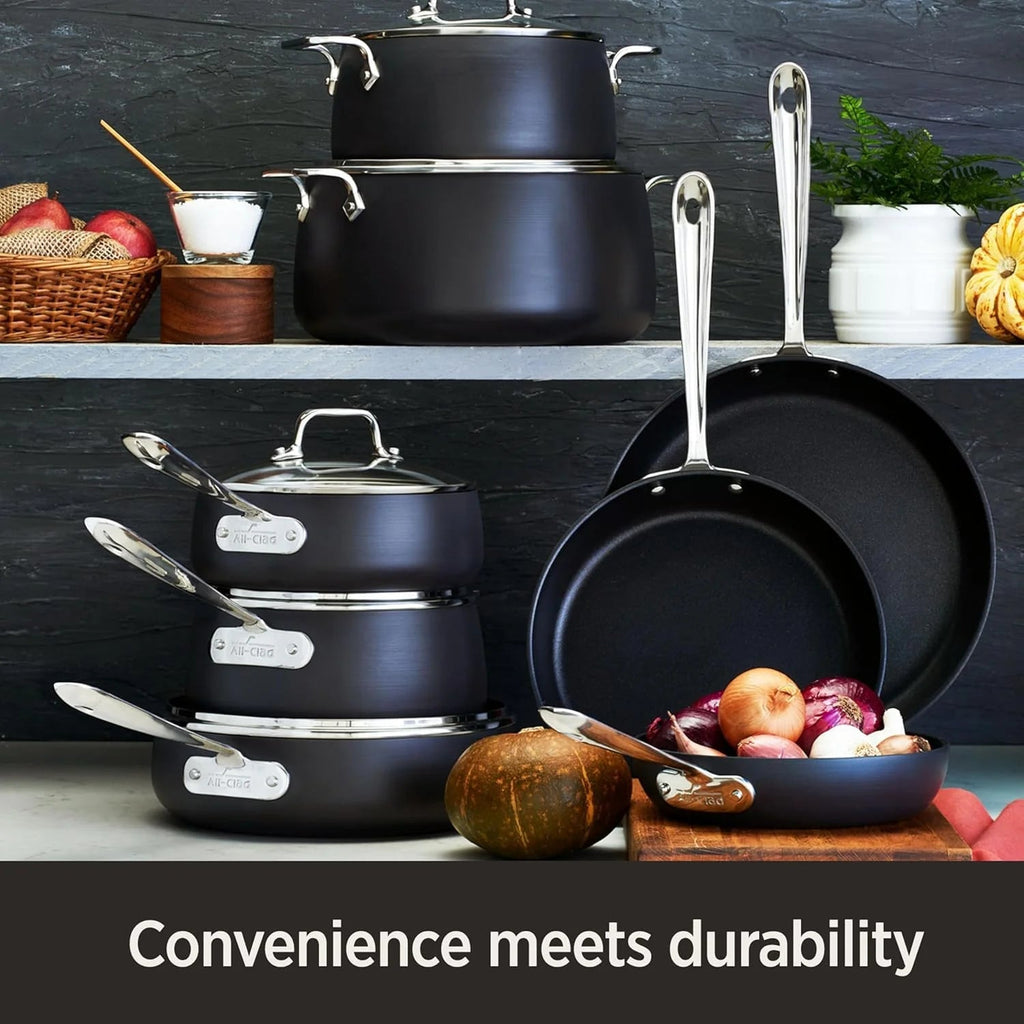 Hard Anodized Nonstick Fry Pan Set, 8-Inch And 10-Inch, 2 Piece