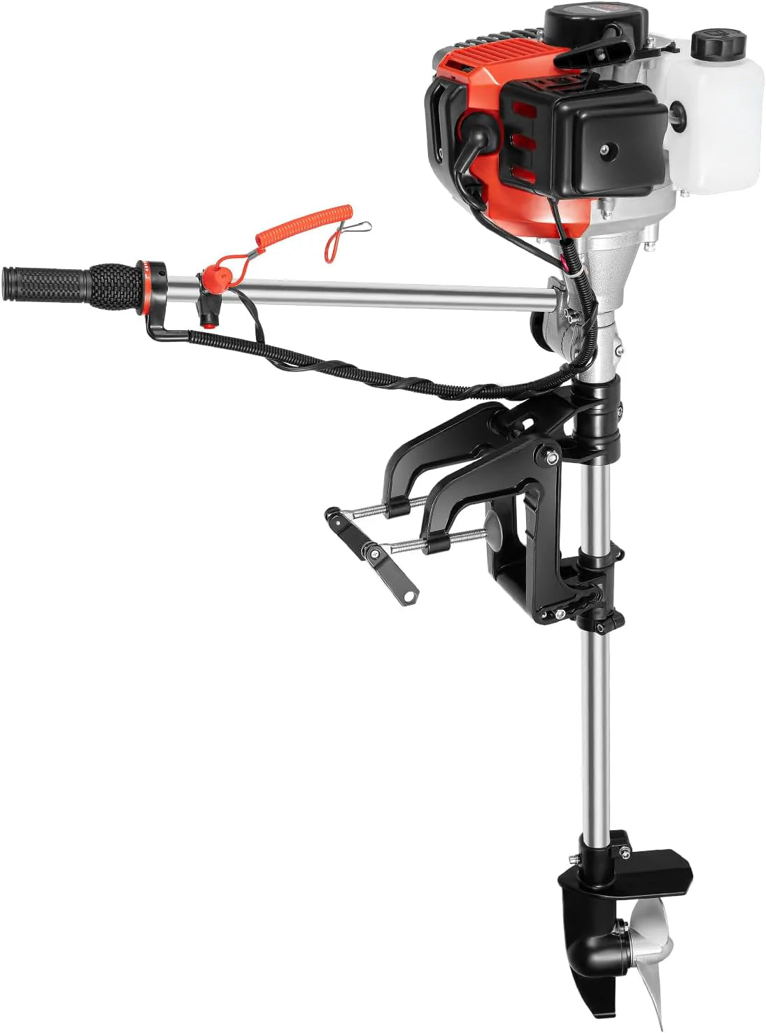 2.3HP 2-Stroke 52cc Outboard Motor With Air Cooling And Manual Pull Start - 2 Stroke Outboard Motor