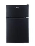 Galanz Two Door Mini Fridge, 3.1 Cu Ft, Black