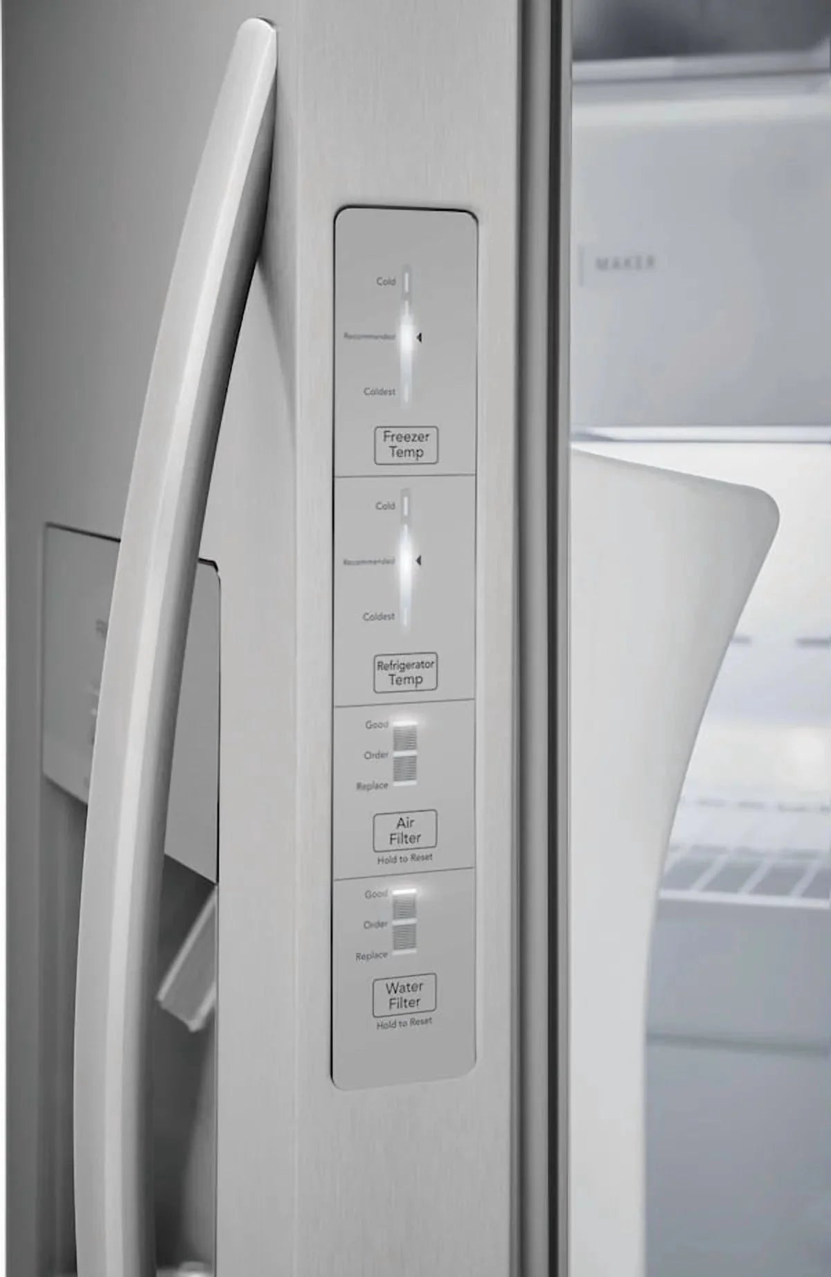 Frigidaire 26 Cu. Ft. 36in Standard Depth Side-by-Side Refrigerator, Stainless Steel - FRSS2623AS