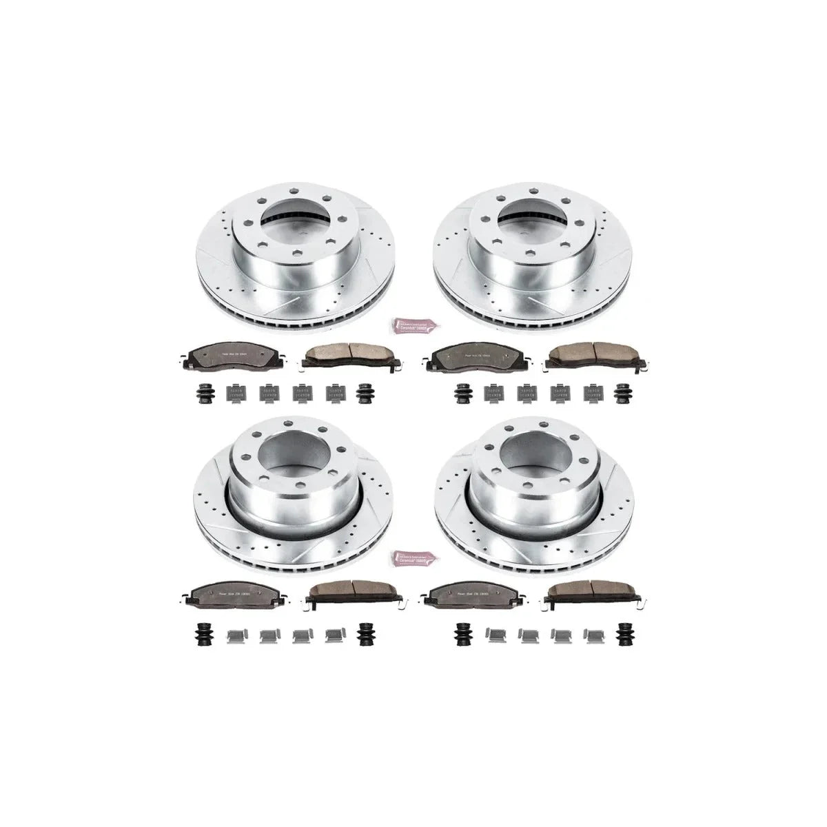 Powerstop Front Z36 Truck Carbon-Fiber Ceramic Brake Pad And Drilled & Slotted Rotor Kit - Z36
