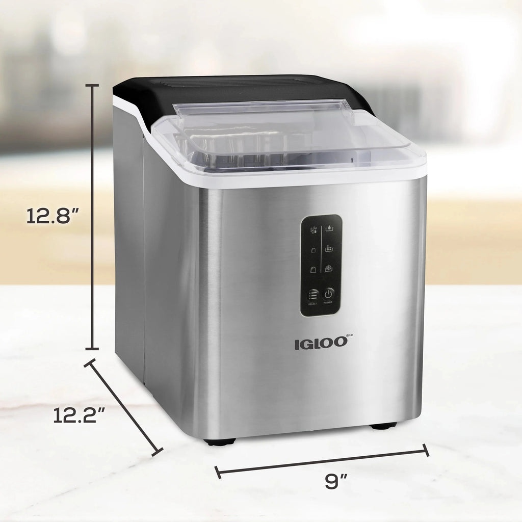 Igloo Self-Cleaning Countertop Ice Maker, 1.5 qt, 26 lbs/24 Hours, Aqua