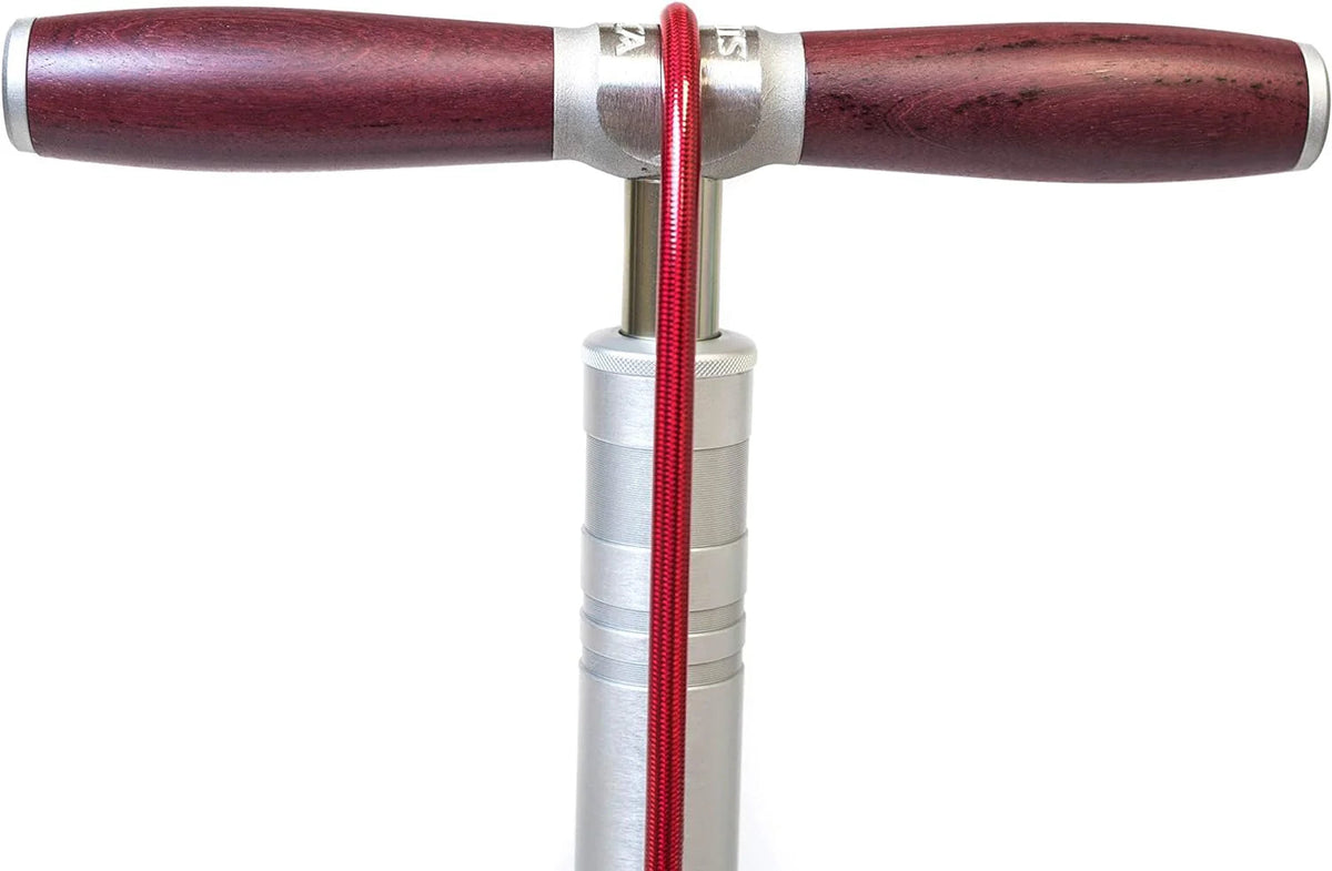 Ultimate Floor Pump, 160 psi Gauge, Braided Steel Hose, Rosewood Handle - AM-PU-SP2-ASY-011
