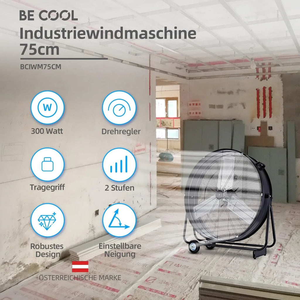 Be Cool Industrial Drum Fan 75cm 300 Watt - BCIWM75CM