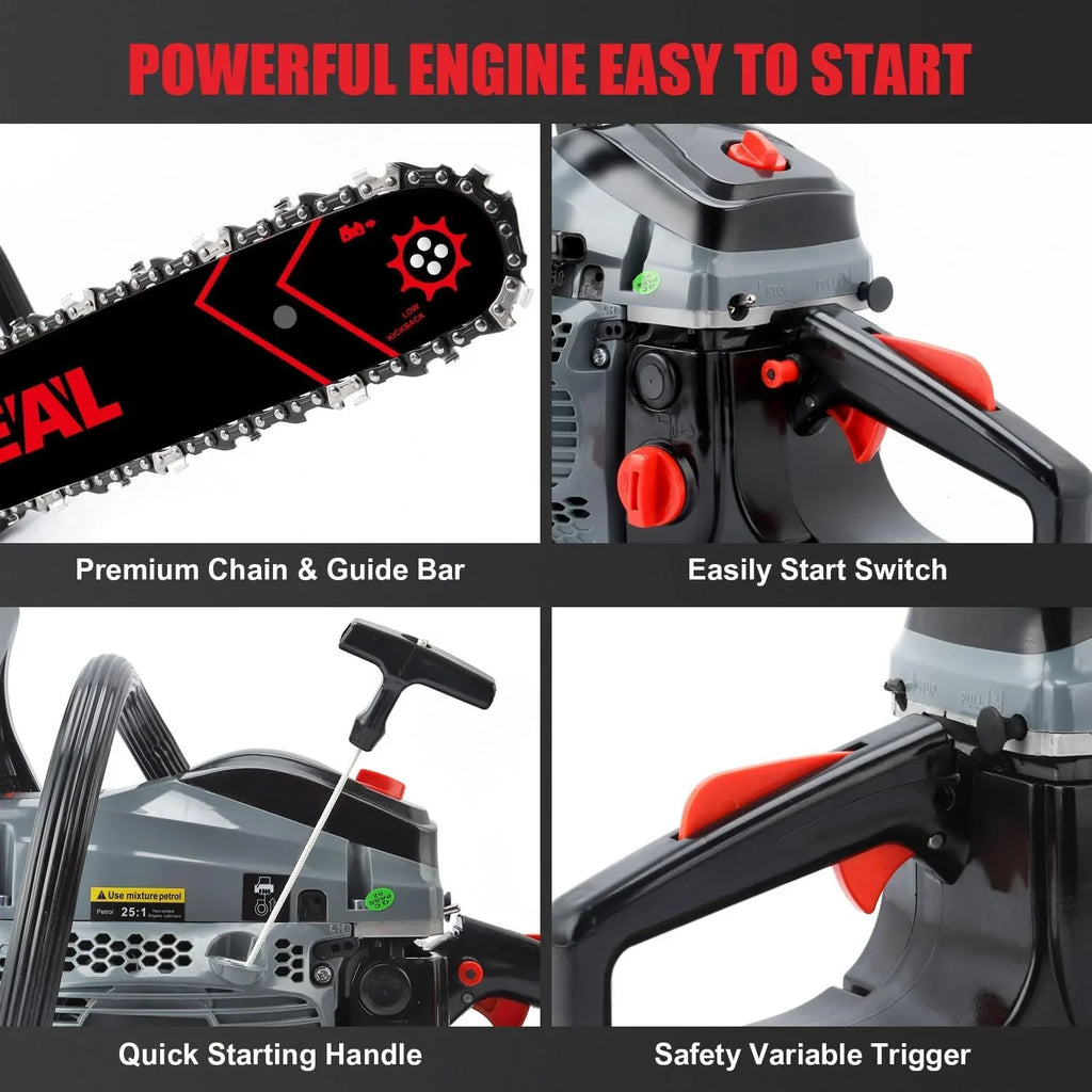SALEM MASTER 20 Inch 62CC 3.4HP 2 Stroke Gas Powered Chainsaw - 20IN-6220G