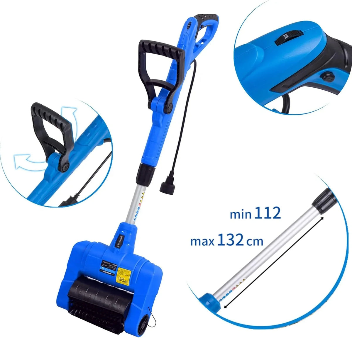Electric Stand Up Grout Cleaning Machine With Brush Wheels - Outdoor Bundle