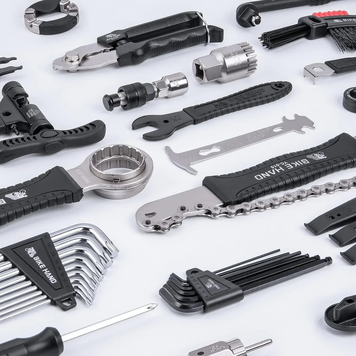 34-Piece Carbon Steel Bike Repair Tool Kit With Tool Box - YC-758