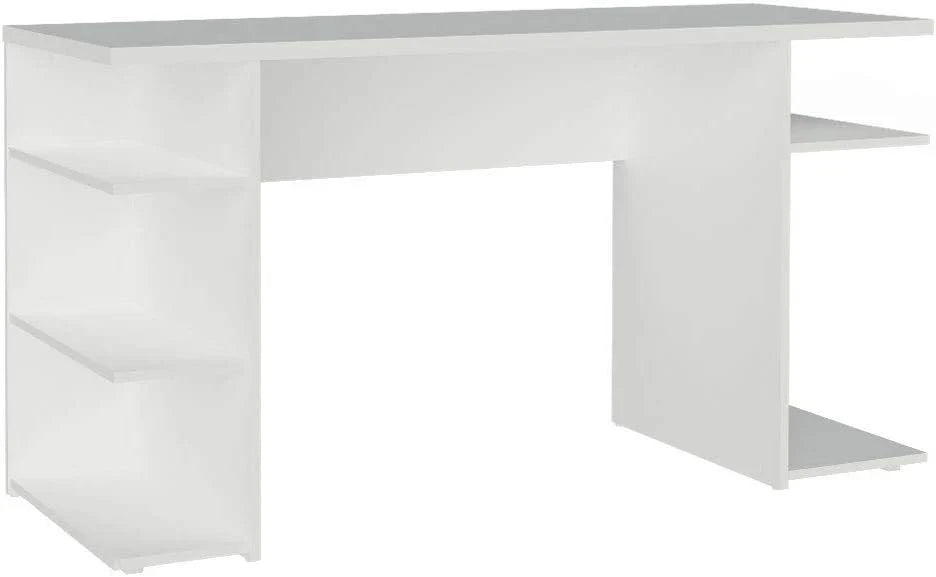 Madesa Gaming Computer Desk 53 Inch With 5 Shelves Cable Management - White