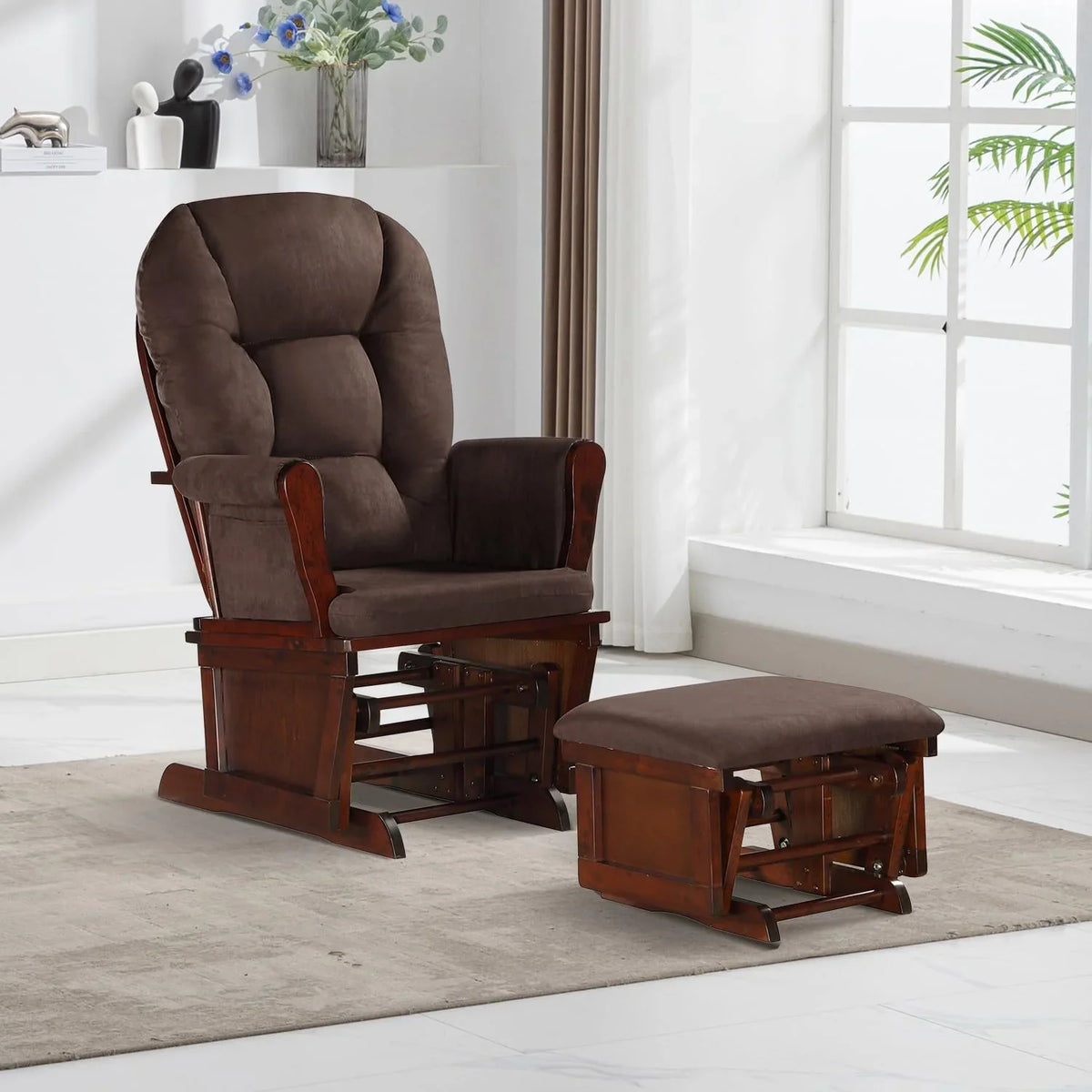 Lennox Furniture Glider Rocker Combo With Ottoman