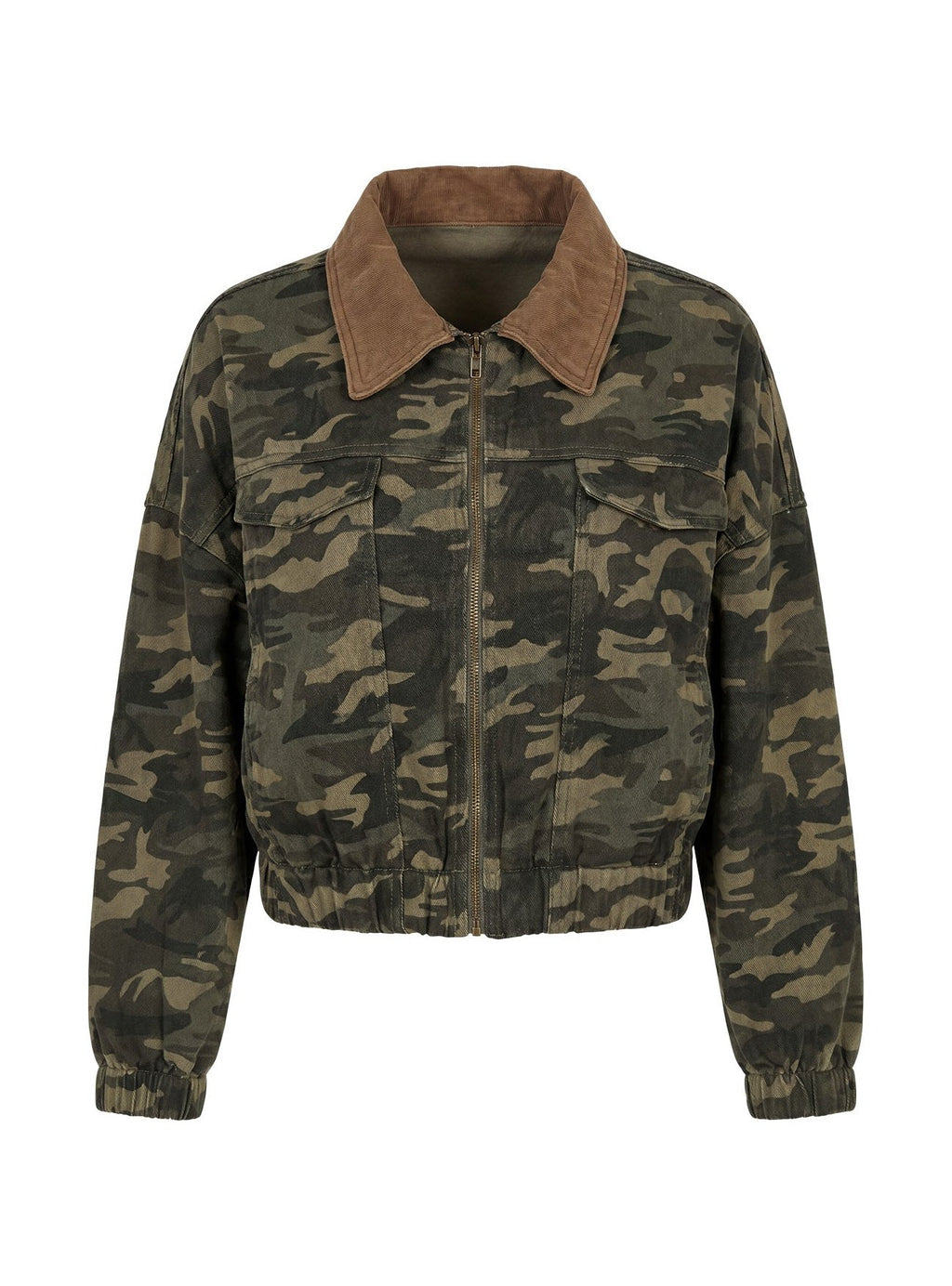 Oversized Bomber Jacket Camo