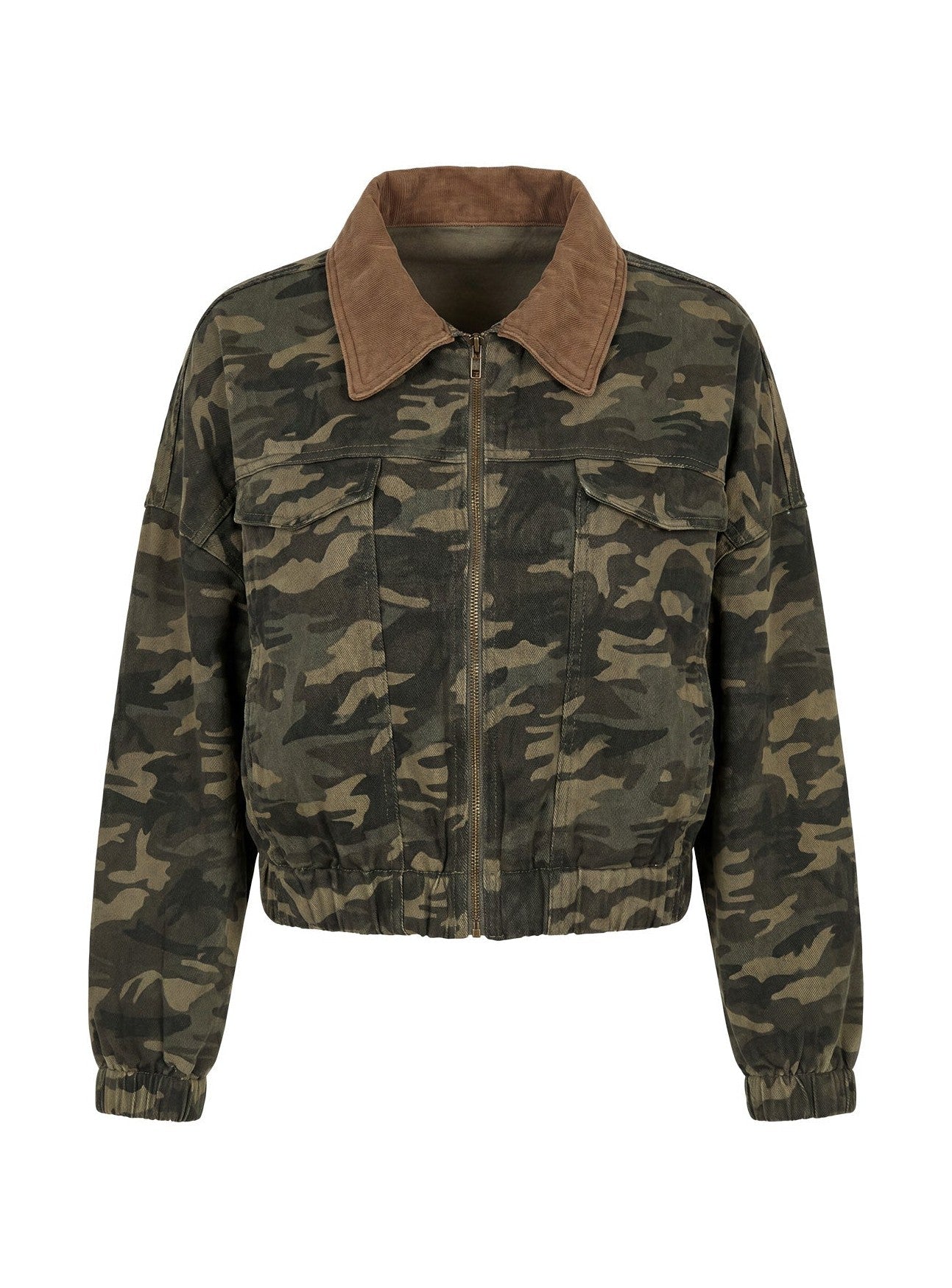 Oversized Bomber Jacket Camo