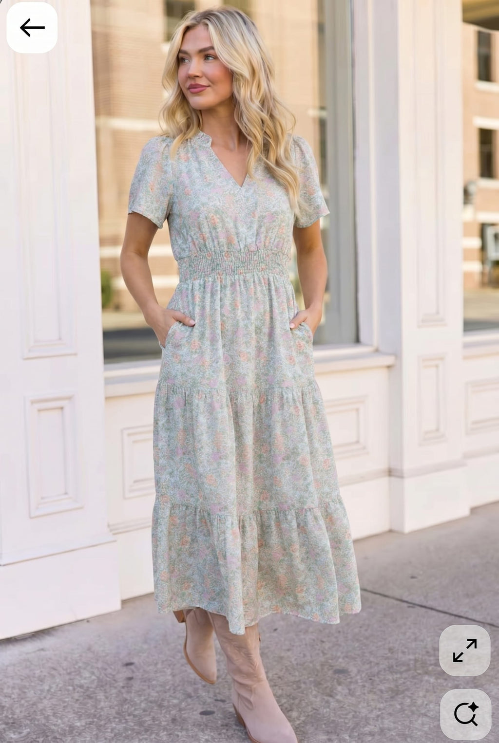 Summer in London Floral Midi Dress - view 3