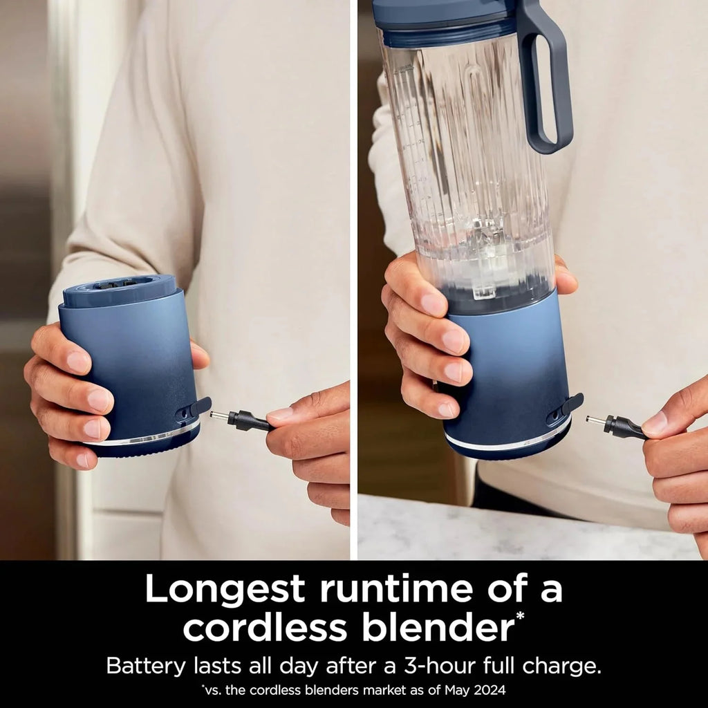 Ninja Blast Max Personal Cordless Blender, 22 oz, Navy - BC251NV (Refurbished)