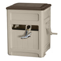 Suncast Smart Trak Hideaway Outdoor Garden Hose Reel With Storage Bin, Taupe - 225'