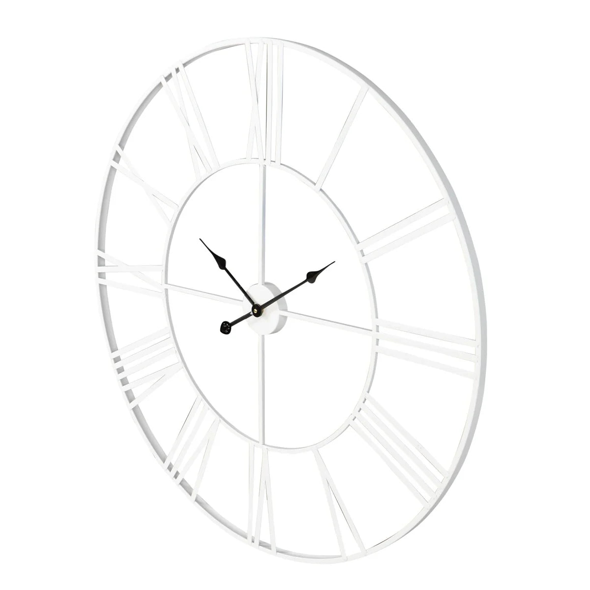 Round Metal Open-Frame Wall Clock