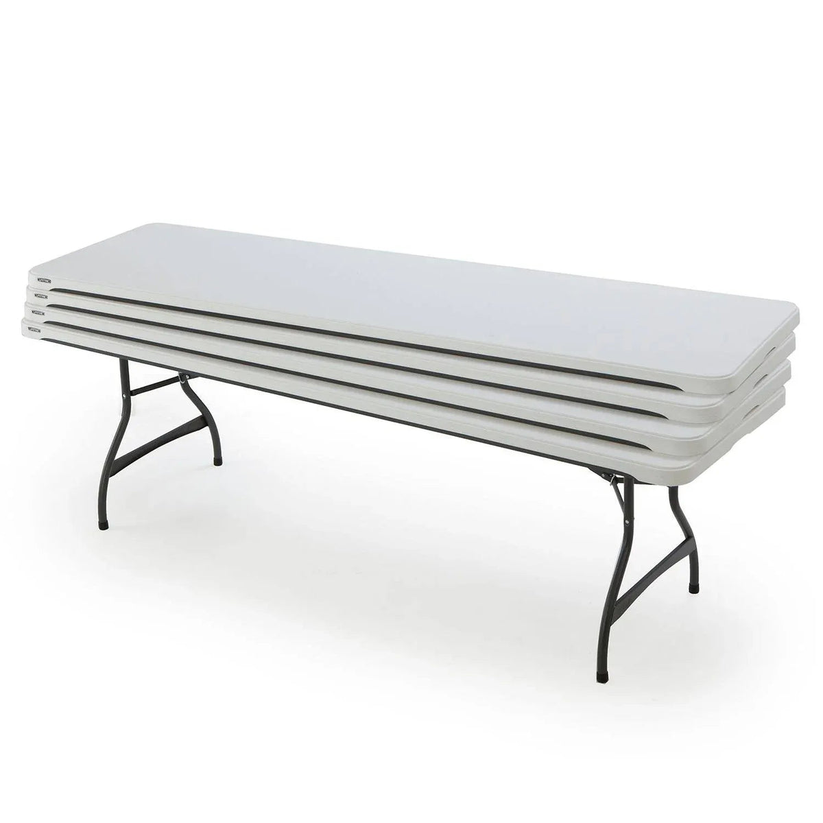 Commercial Stacking Folding Table 4-Pack, 8 ft, White - 80344