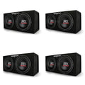 MTX Dual Loaded Subwoofer Enclosures, 12 Inch, 2000 Watt Max, 4 Pack - TNE212DV