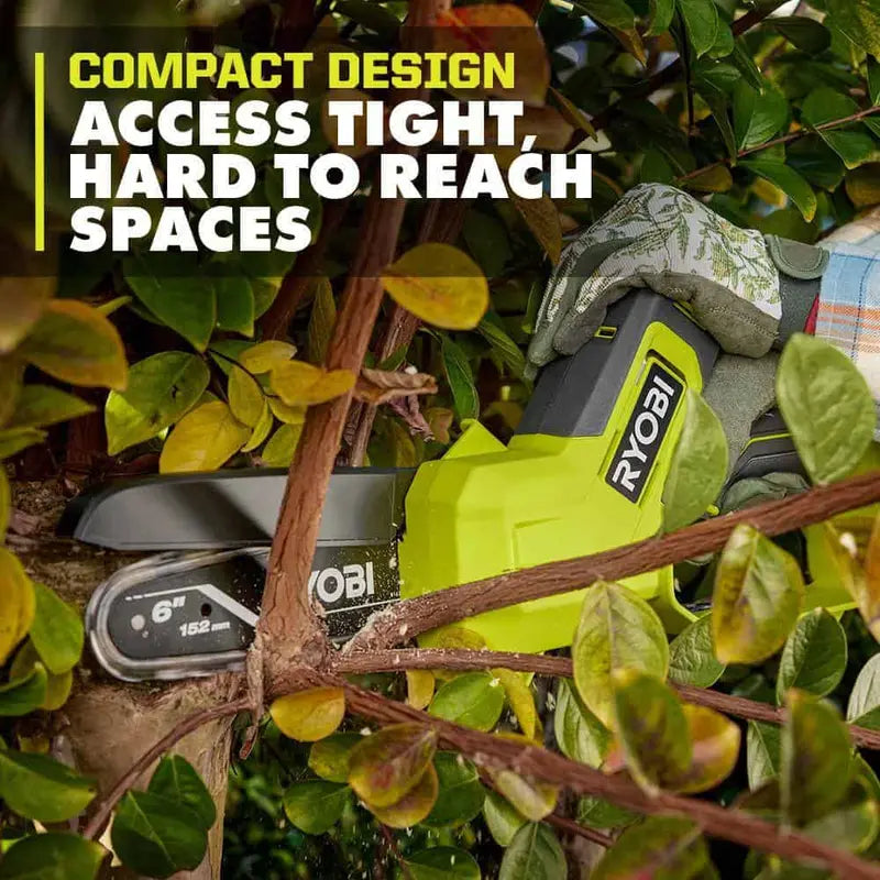 RYOBI ONE+ 18V 6 in Cordless Pruning Chainsaw, Tool Only - PCLCW01B