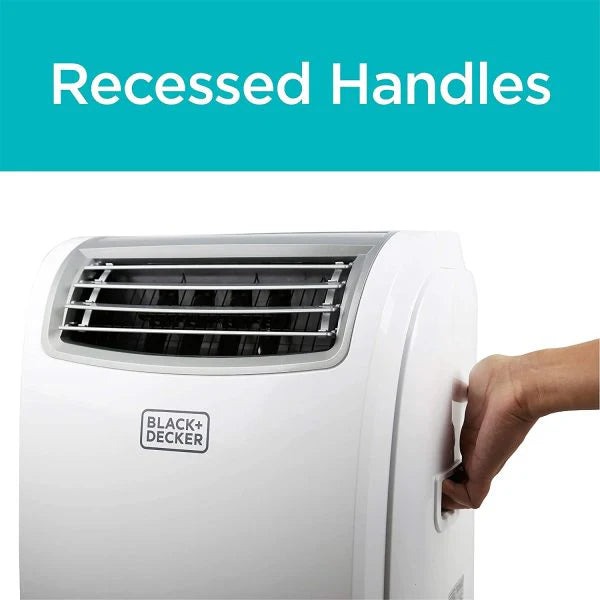 BLACK+DECKER Portable Air Conditioner With Heat And Remote Control, 14,000 BTU, White