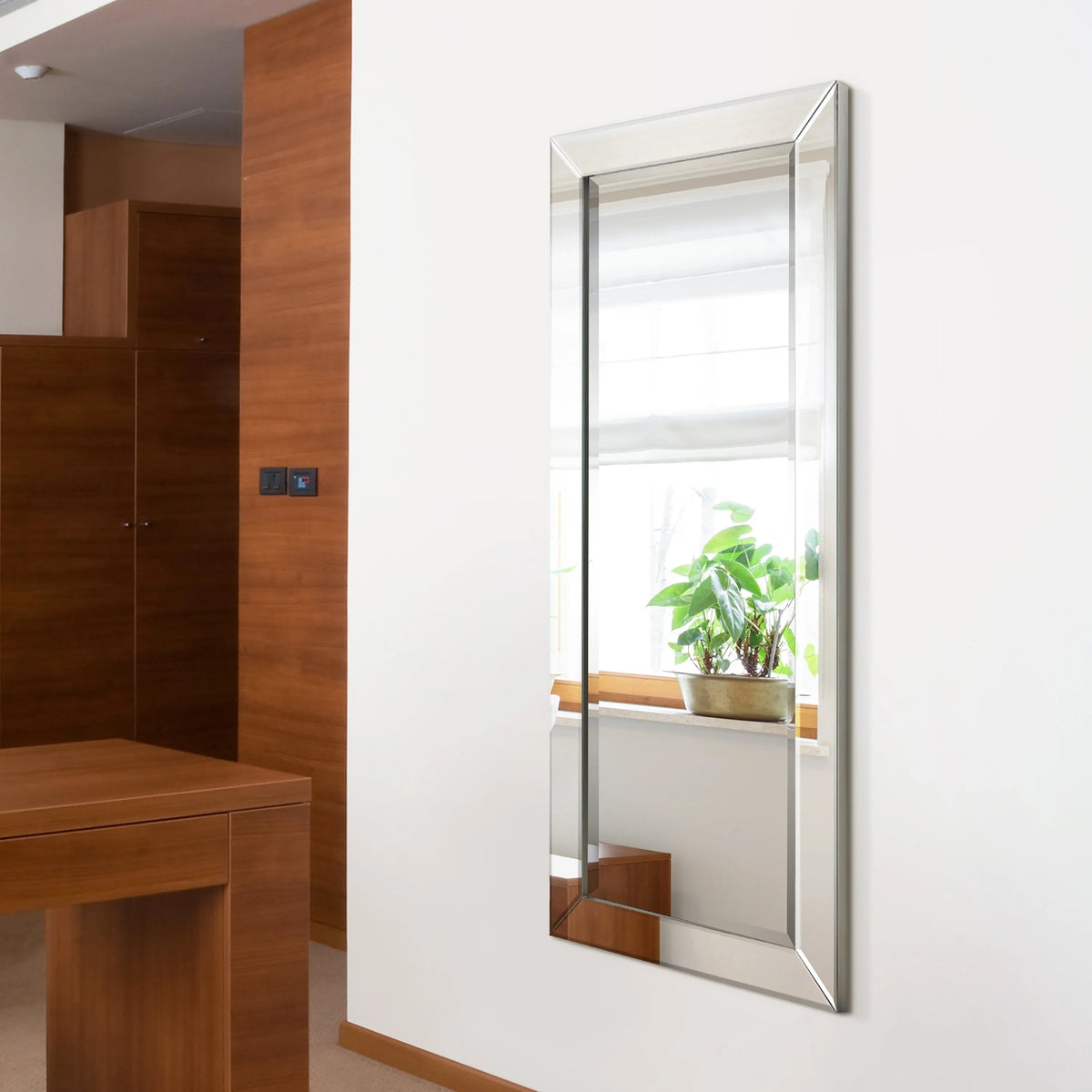 Rectangular Clear Beveled Wall Mirror - 3 Sizes