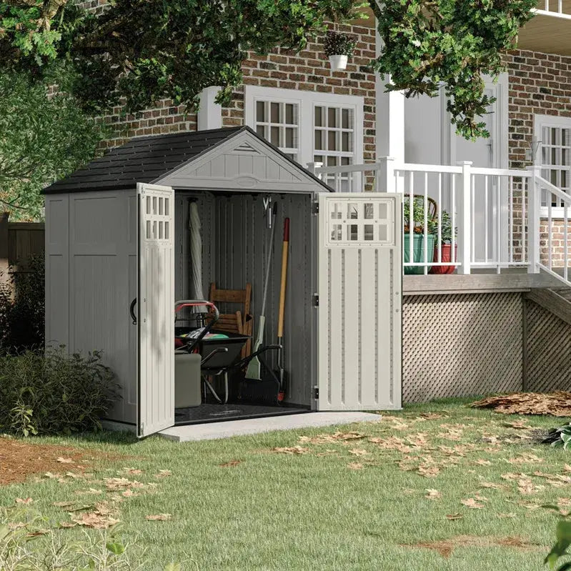 Suncast Resin Storage Shed 6 Ft. x 5 Ft. Gray