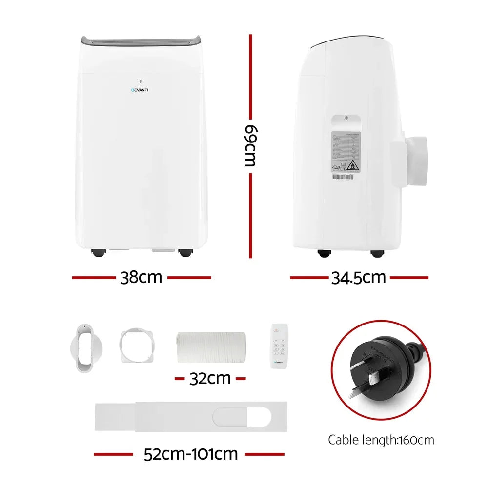 Devanti Portable Air Conditioner 12000BTU White
