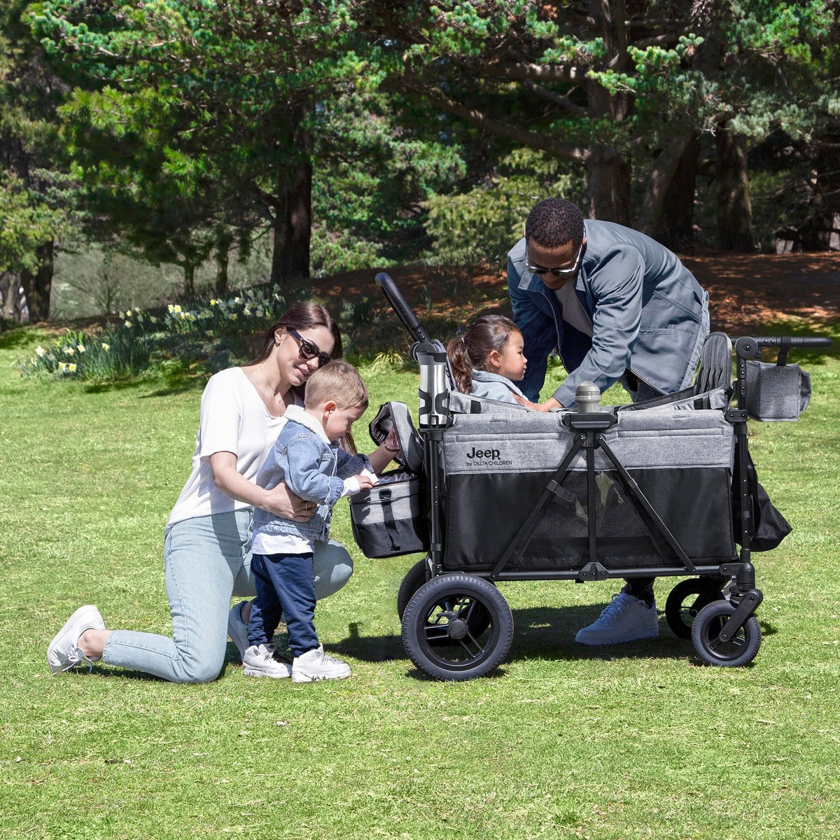 Delta Children Jeep Wrangler Deluxe 4 Seater Stroller Wagon