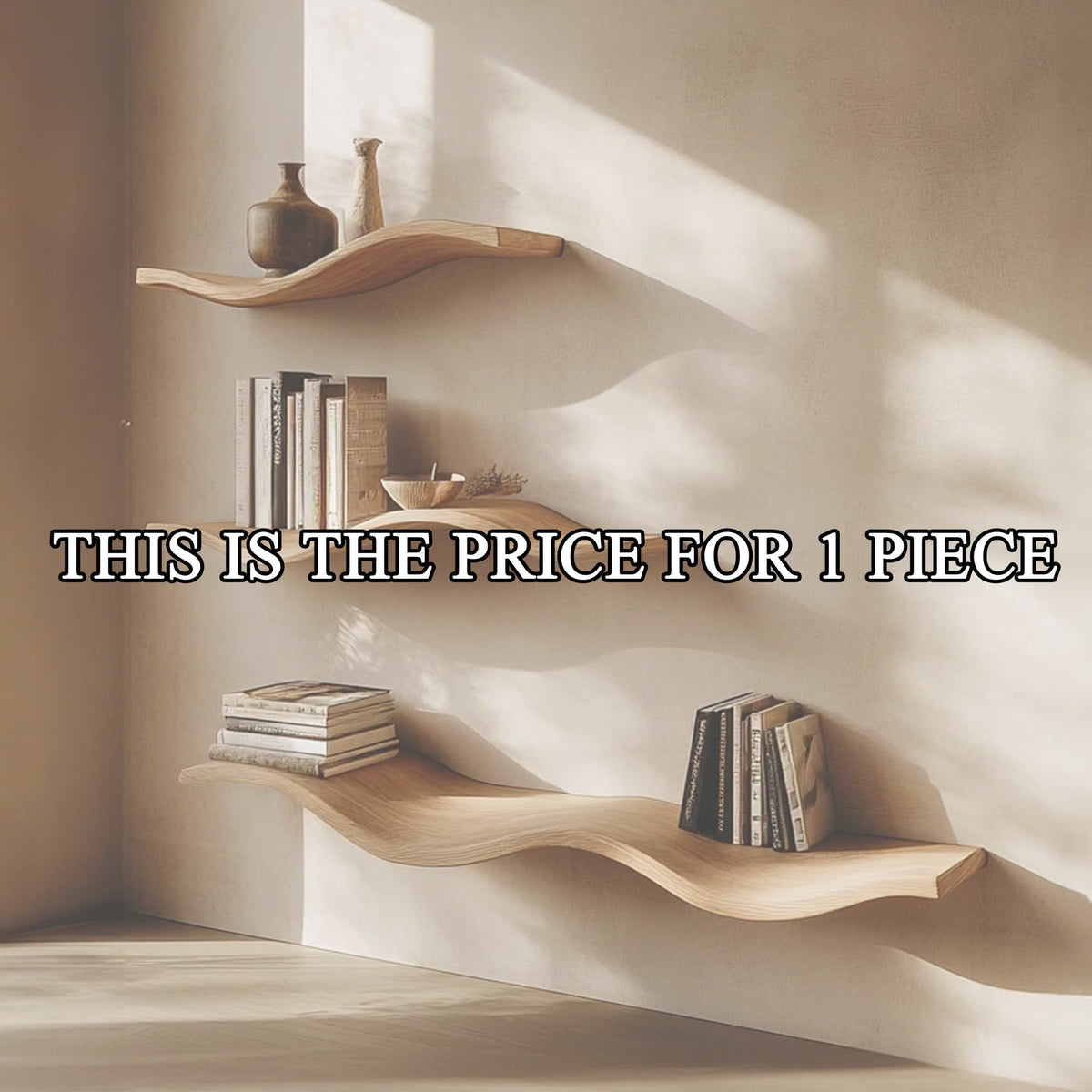Floating Wall Shelf, Minimal Dark Brown Wood Shelves for Any Room