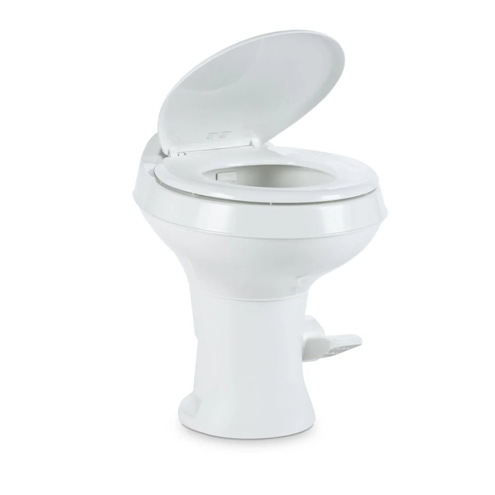 Dometic 300 Series Standard Height Heavy Duty Plastic RV Toilet, White - 302300071
