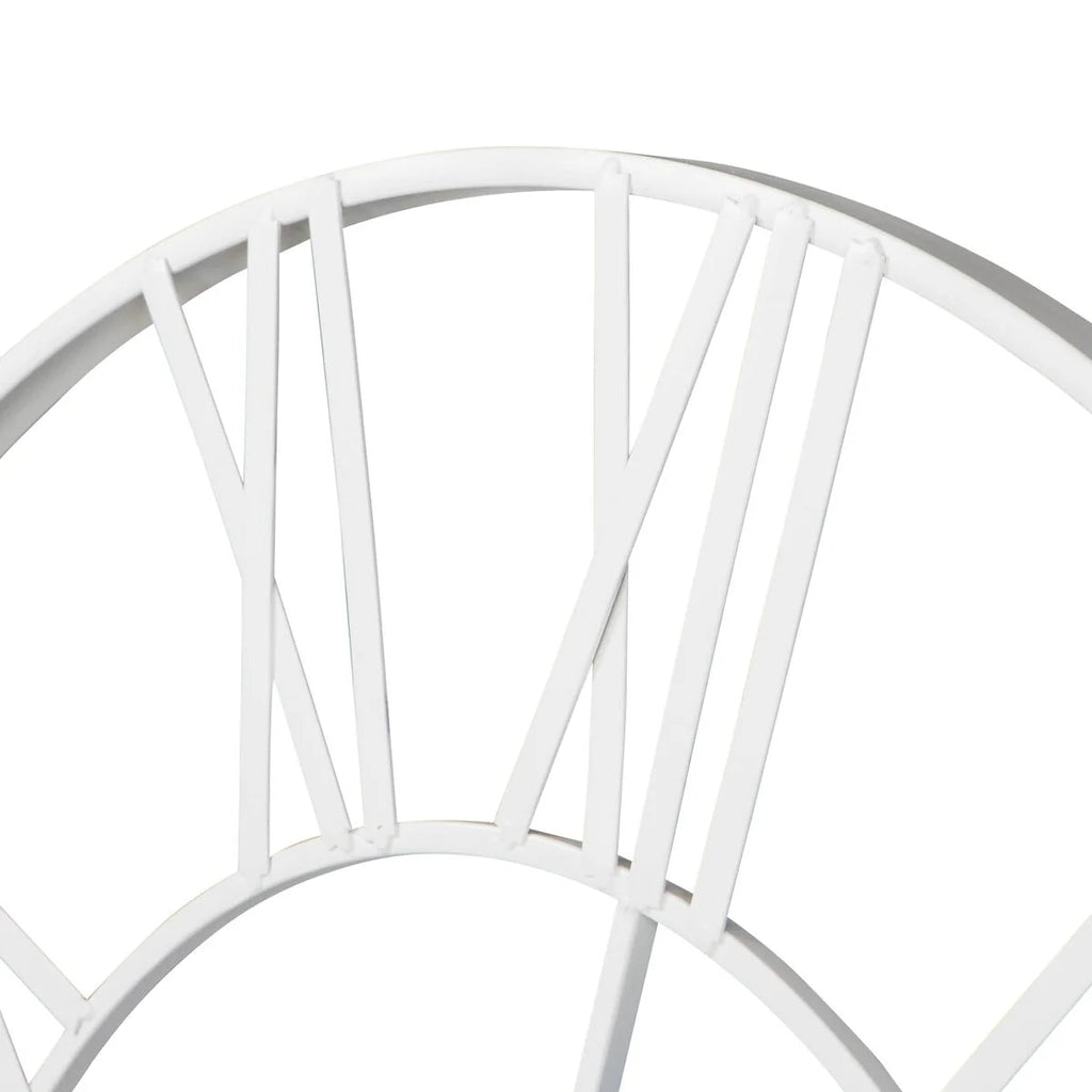 Round Metal Open-Frame Wall Clock