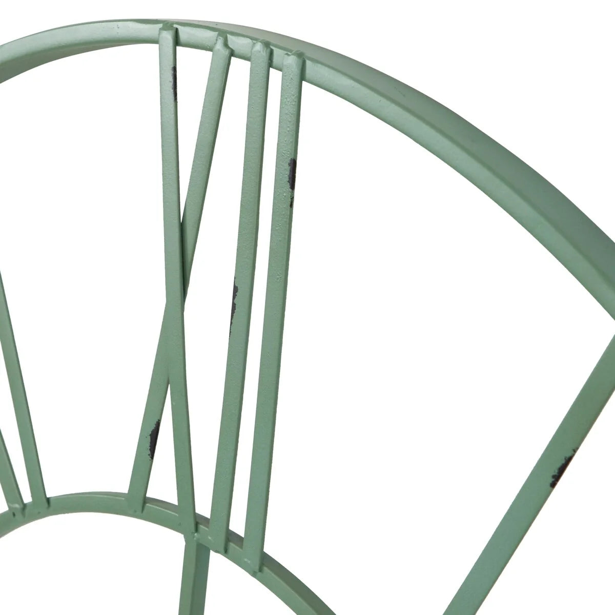 Round Metal Open-Frame Wall Clock