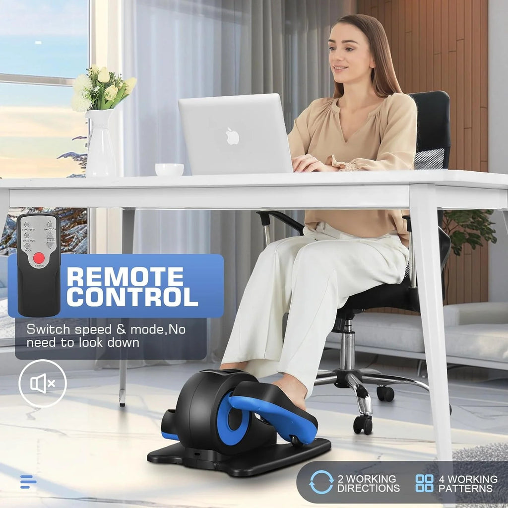 ANCHEER Under Desk Elliptical Seated Foot Pedal Exerciser, Sky Blue, 18in D x 16in W x 10in H - AR-65