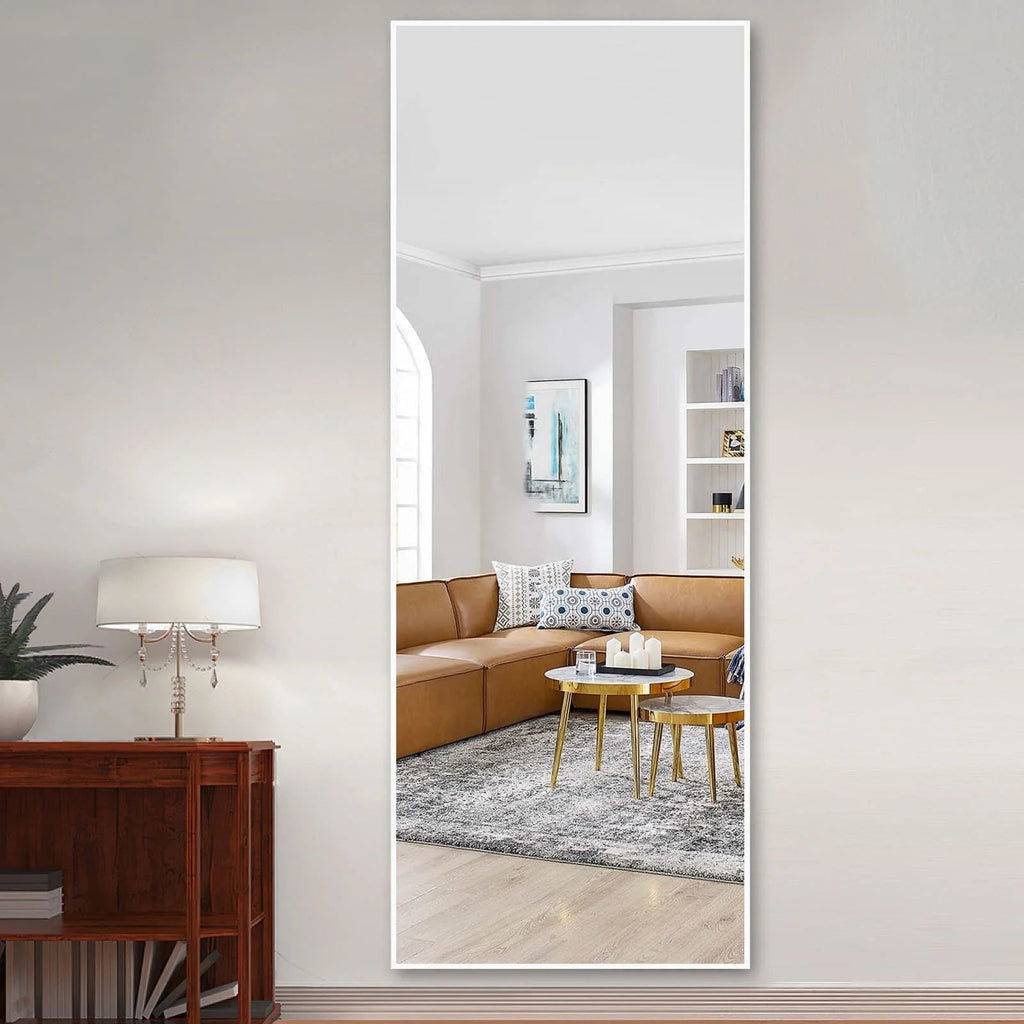 Full Length Wall Mounted Dressing Mirror, 65 in H x 22 in W