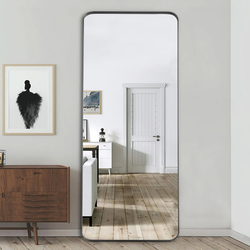 Full Length Wall Mounted Dressing Mirror, 65 in H x 22 in W
