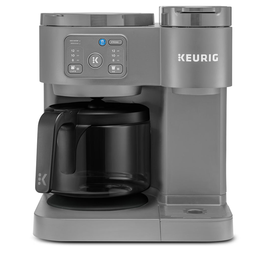 Keurig K-Duo Essentials Hot & Iced K-Cup Pod Coffee Maker & Carafe, 72 oz, Moonlight Grey