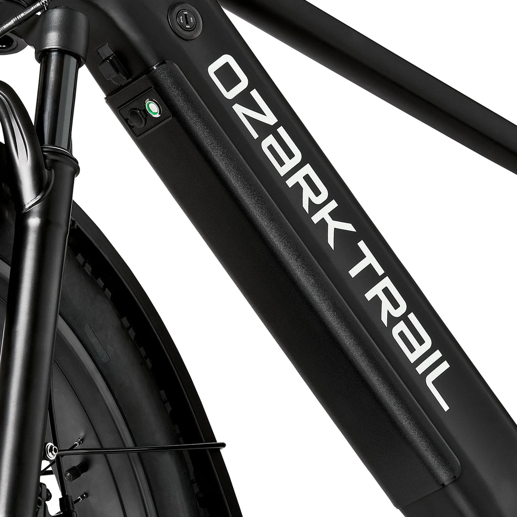 Ozark Trail Electric Fat Tire Bike, 26in, 48V, Class 2, Black, Fits Riders 5ft 2in - 6ft 1in - M.3 Ranger+