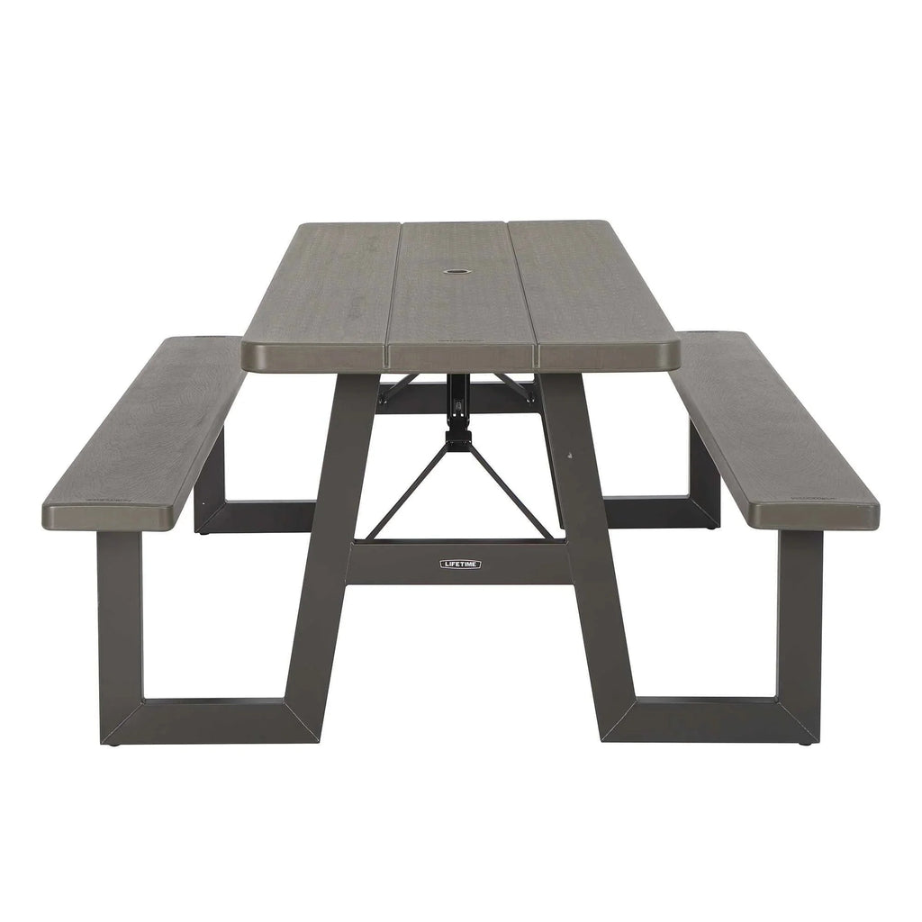 Lifetime 6-Foot W-Frame Folding Picnic Table, Brown - 60233