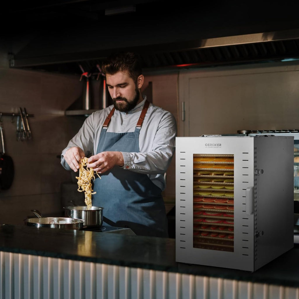 Commercial Food Dehydrator, 16 Trays, 1500W, 70-190 F